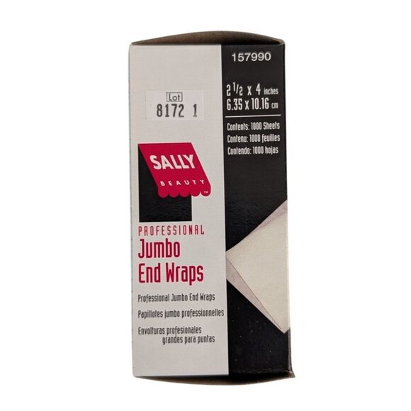 Sally Beauty Professional Jumbo End Wraps 2.5x4 Inch 9 Boxes of 1000 Sheets NEW - Picture 3 of 7